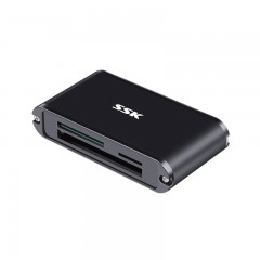 ☆飚王 SSK 多功能合一读卡器高速USB3.0读写支持TF手机存储卡SD/CF单反相机卡金属材质SCMR630