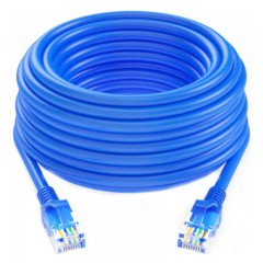 ☆山泽 SAMZHE 工程级六类网线CAT6纯铜千兆8芯双绞跳线 6类RJ45无氧铜网络连接线 蓝色0.5米 SZL-6005A