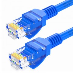 ☆山泽 SAMZHE 工程级六类网线CAT6纯铜千兆8芯双绞跳线 6类RJ45无氧铜网络连接线 蓝色0.5米 SZL-6005A