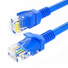 ☆山泽 SAMZHE 工程级六类网线CAT6纯铜千兆8芯双绞跳线 6类RJ45无氧铜网络连接线 蓝色0.5米 SZL-6005A