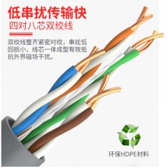 ☆山泽 SAMZHE 原装CAT5E超五类非屏蔽纯无氧铜高速网线100米/箱 灰色 SZ-A5100