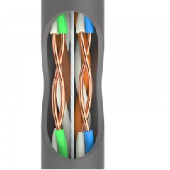 ☆山泽 SAMZHE 原装CAT5E超五类非屏蔽纯无氧铜高速网线50米/箱 灰色 SZ-A5050