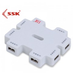 ☆飚王 SSK SHU011 7口积木集线器HUB 白色