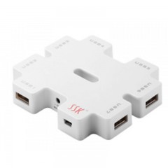 ☆飚王 SSK SHU011 7口积木集线器HUB 白色