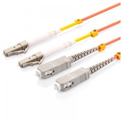 ☆胜为 SHENGWEI FMC-2205 电信级光纤跳线 LC-SC多模双芯尾纤50米/对 交换机/光纤盒连接线