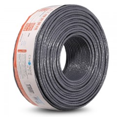 ☆秋叶原 CHOSEAL 原装超五类网线 非屏蔽 纯铜线芯 高速网线 工程家装专用网线 灰色 150米 QS2608AT150S