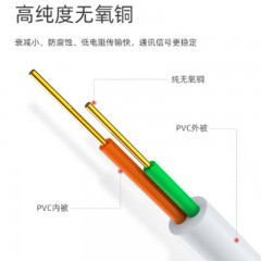 ☆胜为 SHENGWEI TEC-1200 2芯单股无氧铜线芯0.4MM 200米