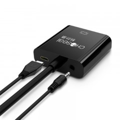 ☆秋叶原 CHOSEAL QS6934 HDMI转VGA线转接头(带供电)