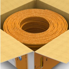 ☆秋叶原 CHOSEAL QS56CT305 六类非屏蔽千兆网线 国标0.57MM 专业箱装 305米 橙色