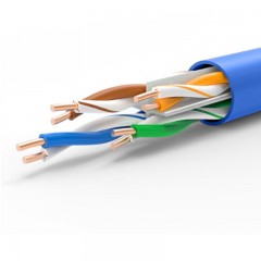 ☆秋叶原 CHOSEAL QS6162BT305 国标纯铜千兆六类网线 蓝色 305米 商用版