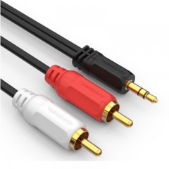 ☆秋叶原 CHOSEAL QS3002T1 3.5MM 一分二莲花头 音频线 1米