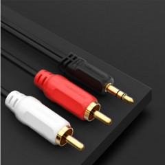 ☆秋叶原 CHOSEAL QS3002T1 3.5MM 一分二莲花头 音频线 1米