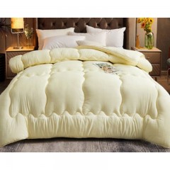 南极人 素色磨毛压花羽丝绒冬被（土豪金）200*230cm，4-5斤