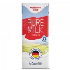 德亚（Weidendorf）全脂纯牛奶 200ml*12盒 礼盒装（单位：箱）