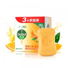 滴露-健康抑菌香皂清新焕肤系列柑橘沁爽-115克*3-单位：盒-起订量3