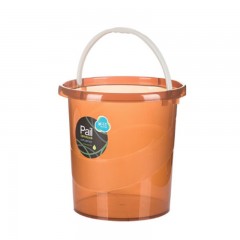 茶花-0249-巧提手宽边水桶-S 11L  深棕色/深绿色-单位：个-16个起订