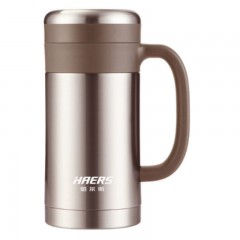 哈尔斯 保温杯男女泡茶 304不锈钢水杯带手柄办公室茶杯HBG-450-13