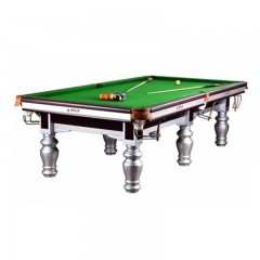 健英/JIANYING 健英台球桌家用黑8美式标准斯诺克桌球台室内中式八球桌球案 银色 标配 JY206