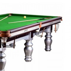 健英/JIANYING 健英台球桌家用黑8美式标准斯诺克桌球台室内中式八球桌球案 银色 标配 JY206