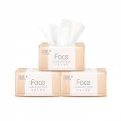 洁柔(C&S)-PR073-抽纸  粉Face 百花香3层120抽面巾纸*6包- 单位：提 -8提起订