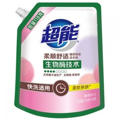 超能-柔顺舒适植翠低泡洗衣液-780g+118g/袋 -单位：袋-8袋起订