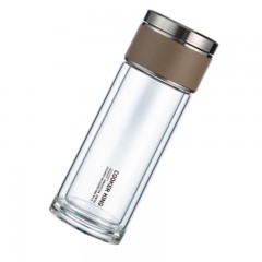 炊大皇-HM26A3-和茗茶水分离玻璃杯-260ml-摩卡棕-单位：个