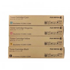 富士施乐-CT202496-CT202499-施乐原装墨粉盒碳粉- (适用于VC2263/2265/C2060/C2560/C3060) 四色一套CKMY黑色约22000页-约15000页-彩色-单位：套
