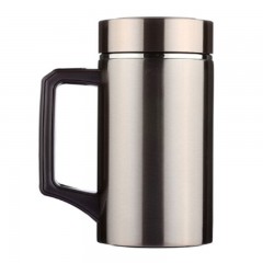 富光 保温杯带把手泡茶杯过滤网商务不锈钢水杯男女士办公杯子刻字 FZ1017-480B