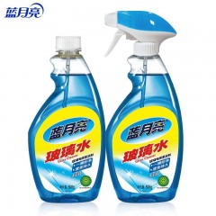 蓝月亮 玻璃水500g+500g 玻璃清洁剂 浴室清洁剂 玻璃及瓷砖光滑表面适用 无须过水单位：套