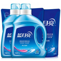 蓝月亮 14斤洗衣液套装 机洗瓶装2kg*2+袋装1kg*3 亮白 增艳 单位：套