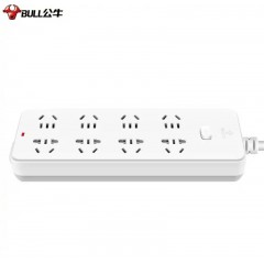 公牛（BULL）过载保护插座/插线板/插排/排插/接线板/拖线板 8位总控全长3米 GN-217（白色） 单位：个