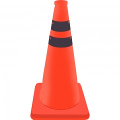 虎鲸安（HJ）塑料路锥可折叠伸缩路锥雪糕桶路障柱警示牌 45cm