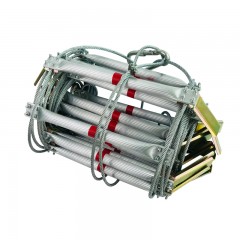 虎鲸安 火灾逃生钢丝梯钢绳梯钢丝绳软梯15米