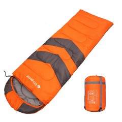 三极（Tri-polar）中空棉睡袋成人户外旅行冬季加厚保暖大人便携式露营防寒单人睡袋TP2918 橙色 单位：个