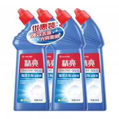 榄菊精亮洁厕剂500g*4瓶家用清香除臭味马桶清洁剂卫生间强效去垢洁厕液2kg 500g洁厕液4瓶 单位：组