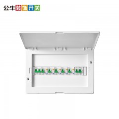 公牛(BULL) 配电箱 16回路空开强电箱 家用终端配线箱白色盖板LX16 单位：个