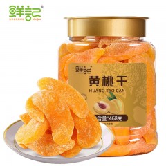 鲜记 黄桃干468g/罐 蜜饯果干 零食果脯水果桃干休闲小吃 单位：罐 3罐起订