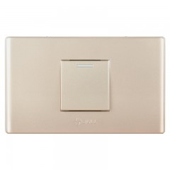 公牛开关插座面板G04金118型开关插座二位六孔6孔墙壁电源USB多孔带开关墙壁暗装【底盒需要另拍】 （118二位）一开单控 单位：个