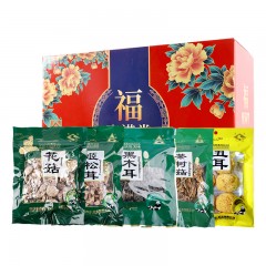 川珍 香菇木耳茶树菇等组合福聚满堂礼盒1000g/盒 南北干货 煲汤炒菜凉拌火锅食材