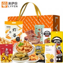 来伊份休闲零食礼盒 熟食点心大礼包 员工福利团购优惠 食分有趣 礼盒874g 单位:盒