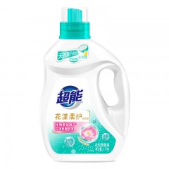 超能 花漾柔护洗衣液1kg瓶装 蔷薇花香 去渍洁净 柔顺舒适 机洗手洗皆适用 单位：瓶 5瓶起订