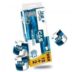 洁柔 卷纸纸巾3层140g蓝面子有芯卷筒纸洁厕纸家用手纸卫生纸可溶性厕纸 12卷/提 单位：提