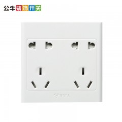 公牛插座 明装开关插座面板G09明装系列 走明线电源插座开关面板 超薄明盒无需底盒 G09Z423十孔插座 单位：个