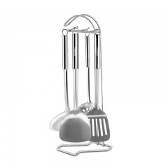 龙的（longde）不锈钢锅铲 炊具5件套 家用厨房铲勺全套炒菜铲子木柄厨具套装 LD-CJ890-5 单位：套