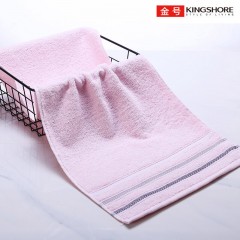 金号毛巾家纺 A类母婴级新疆纯棉吸水洁面巾 洗脸毛巾 粉色1条装 70*33cm 100g 单位：条