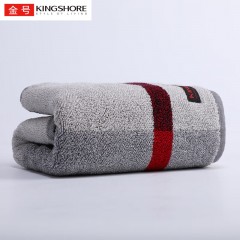 金号纯棉毛巾 加厚吸水简约格调洗脸巾长绒棉A类面巾成人家用灰色 单位：条