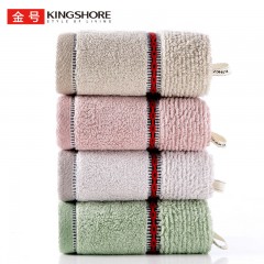 金号A类纯棉方巾抹手巾带挂绳加大厚实吸水4条 36*35cm 62g/条 单位：组