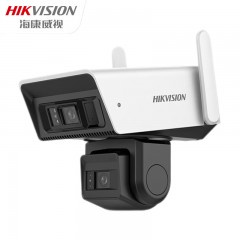 海康威视4G监控摄像头双摄400万全景智能枪球声光警戒云台旋转可插卡存储DS-2DE2C144MW-T/GLSE4/4mm 单位：个