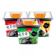 生和堂 龟苓膏黑凉粉低脂低卡草本零食下午茶夜宵甜品即食 【9碗组合】原味+红豆+金银花各3 单位：组