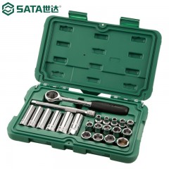 世达（SATA） 22件10MM系列套筒组套棘轮扳手套装 09524 汽修工具箱套装 22件10MM系列套筒组套 09524 单位：套